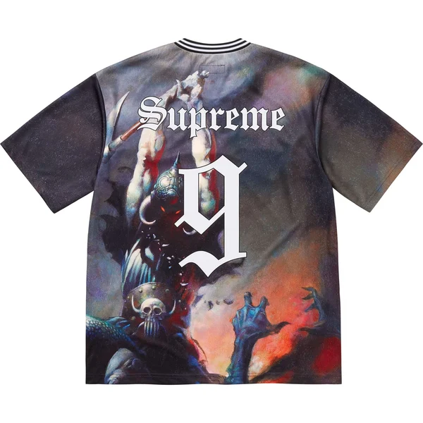 Supreme Frank Frazetta Soccer Jersey - Death Dealer (front)