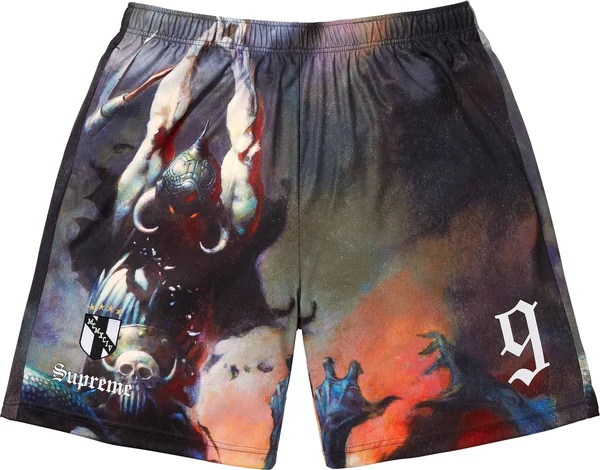 Supreme Frank Frazetta Soccer Short - Death Dealer (front)