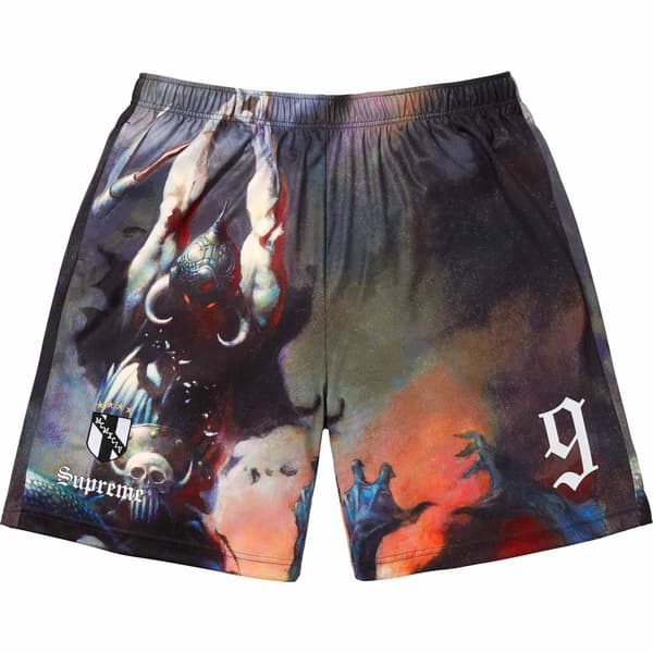 Supreme Frank Frazetta Soccer Short - Death Dealer (front)