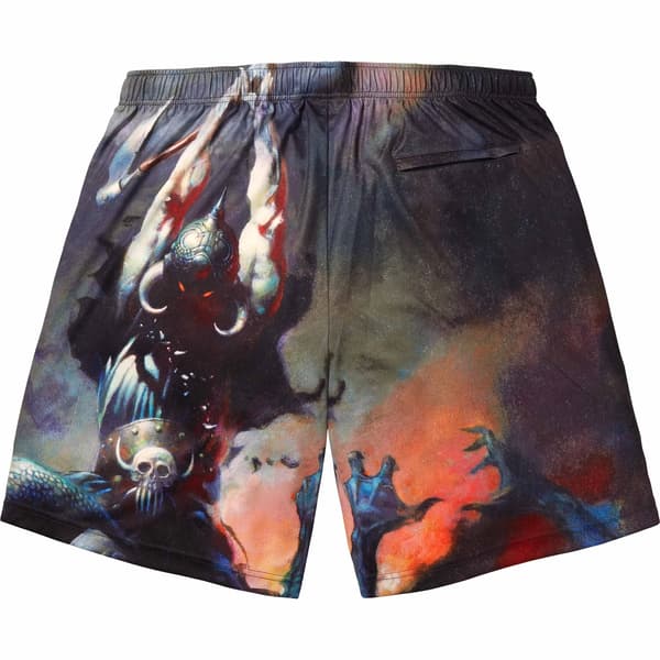 Supreme Frank Frazetta Soccer Short - Death Dealer (front)