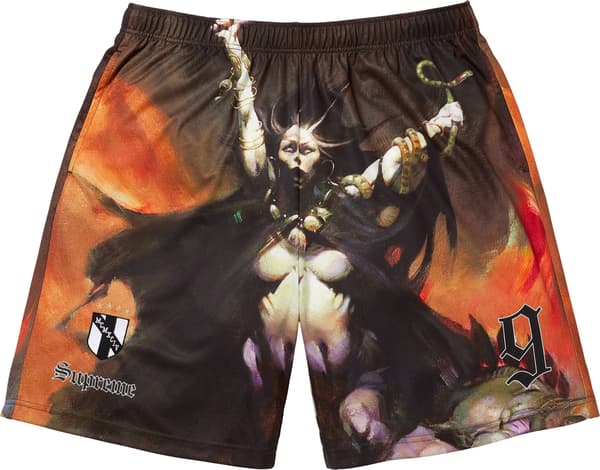 Supreme Frank Frazetta Soccer Short - Woman With Scythe (front)