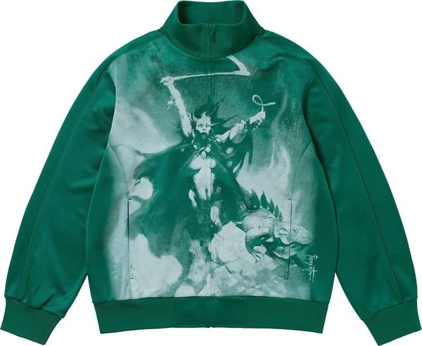 Supreme Frank Frazetta Track Jacket - Dark Green (front)