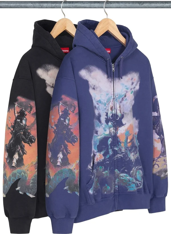 Supreme Frank Frazetta Zip Up Hooded Sweatshirt - Product Image