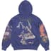 Supreme Frank Frazetta Zip Up Hooded Sweatshirt - Washed Navy (front)
