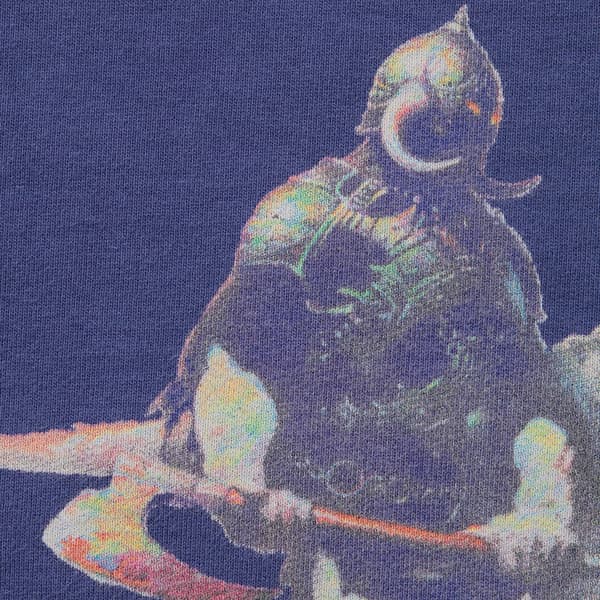 Supreme Frank Frazetta Zip Up Hooded Sweatshirt - Washed Navy (front)