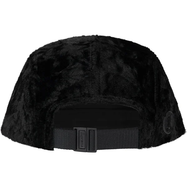 Supreme GOODENOUGH Crushed Rayon Pile Camp Cap - Black (front)