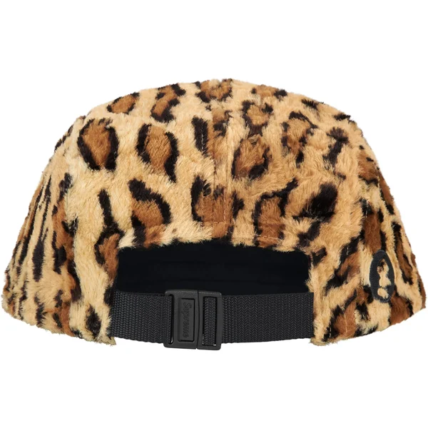 Supreme GOODENOUGH Crushed Rayon Pile Camp Cap - Leopard (front)