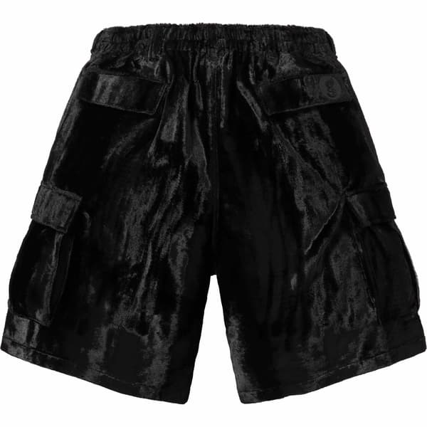 Supreme GOODENOUGH Crushed Rayon Pile Cargo Short - Black (front)