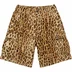 Supreme GOODENOUGH Crushed Rayon Pile Cargo Short - Leopard (front)