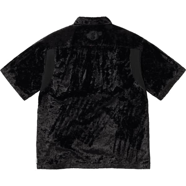 Supreme GOODENOUGH Crushed Rayon Pile S/S Shirt - Black (front)