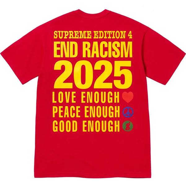 Supreme GOODENOUGH End Racism Tee - Red (front)