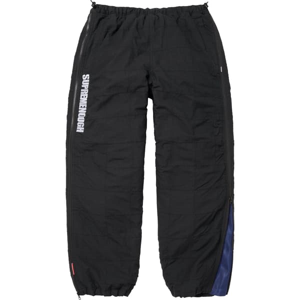 Supreme GOODENOUGH Patchwork Madras Full Zip Track Pant - Black (front)
