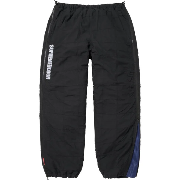 Supreme GOODENOUGH Patchwork Madras Full Zip Track Pant - Black (front)