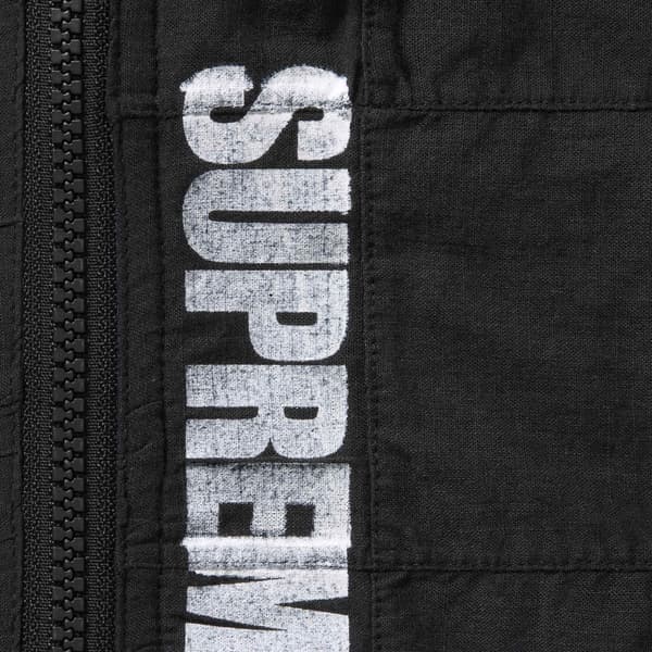 Supreme GOODENOUGH Patchwork Madras Full Zip Track Pant - Black (front)