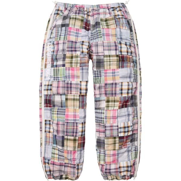 Supreme GOODENOUGH Patchwork Madras Full Zip Track Pant - Multicolor (front)