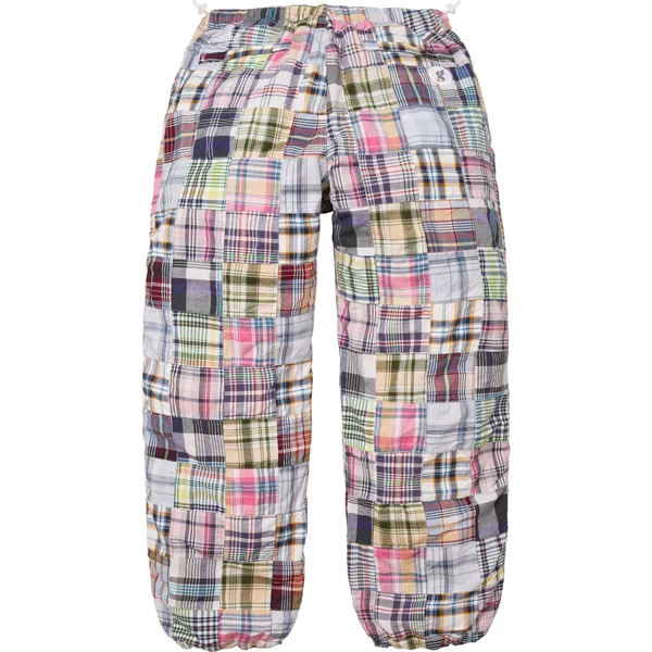 Supreme GOODENOUGH Patchwork Madras Full Zip Track Pant - Multicolor (front)