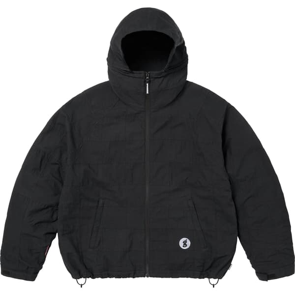 Supreme GOODENOUGH Patchwork Madras Hooded Jacket - Black (front)