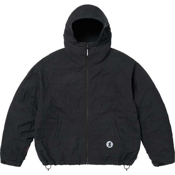 Supreme GOODENOUGH Patchwork Madras Hooded Jacket - Black (front)