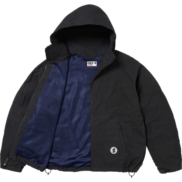 Supreme GOODENOUGH Patchwork Madras Hooded Jacket - Black (front)