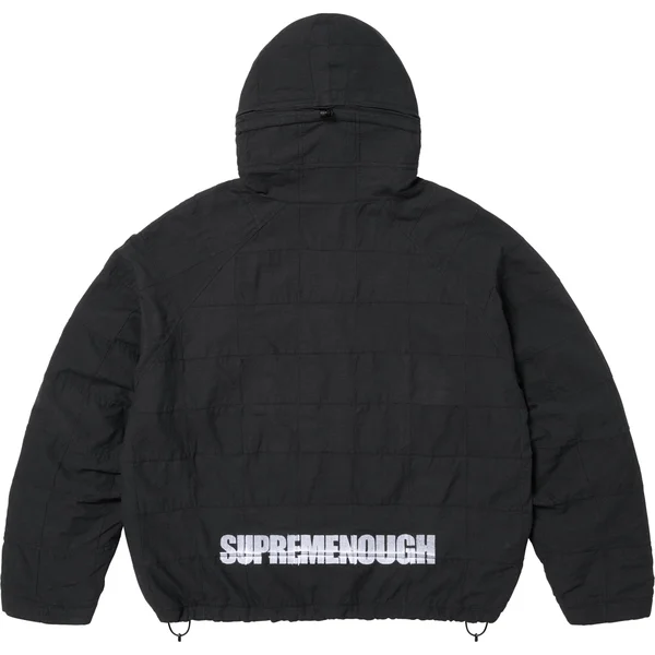 Supreme GOODENOUGH Patchwork Madras Hooded Jacket - Black (front)