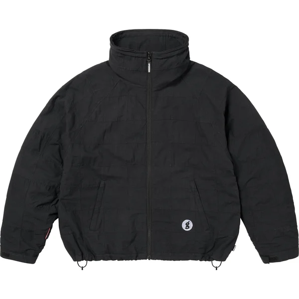 Supreme GOODENOUGH Patchwork Madras Hooded Jacket - Black (front)