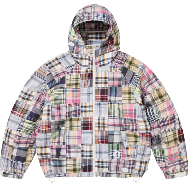 Supreme GOODENOUGH Patchwork Madras Hooded Jacket - Multicolor (front)