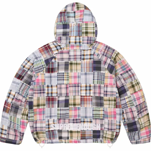 Supreme GOODENOUGH Patchwork Madras Hooded Jacket - Multicolor (front)