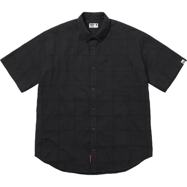 Supreme GOODENOUGH Patchwork Madras S/S Shirt - Black (front)