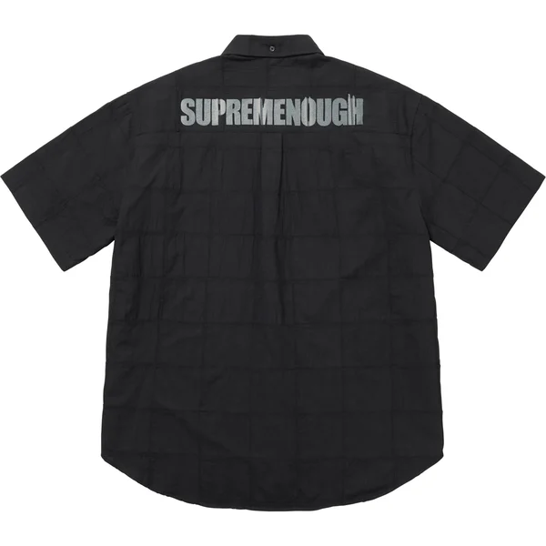 Supreme GOODENOUGH Patchwork Madras S/S Shirt - Black (front)