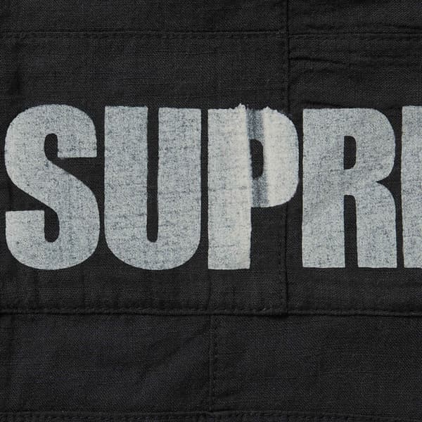 Supreme GOODENOUGH Patchwork Madras S/S Shirt - Black (front)