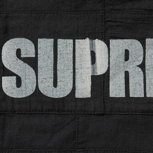 Supreme GOODENOUGH Patchwork Madras S/S Shirt - Black (front)