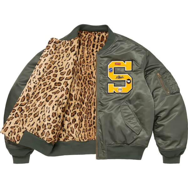 Supreme GOODENOUGH Reversible MA-1 - Olive (front)