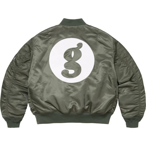 Supreme GOODENOUGH Reversible MA-1 - Olive (front)