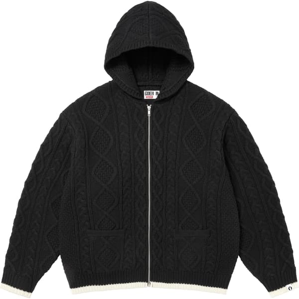 Supreme GOODENOUGH Zip Up Hooded Sweater - Black (front)