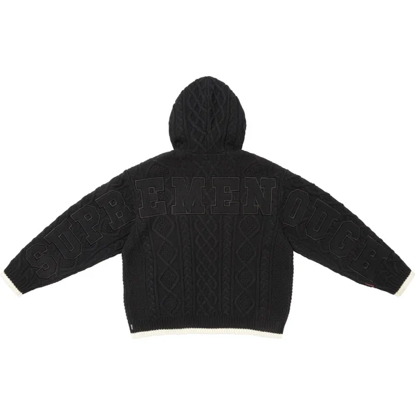 Supreme GOODENOUGH Zip Up Hooded Sweater - Black (front)