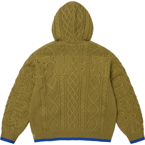 Supreme GOODENOUGH Zip Up Hooded Sweater - Olive (front)