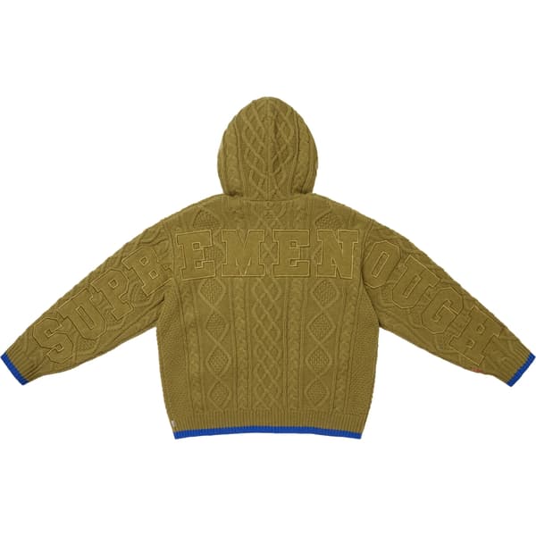 Supreme GOODENOUGH Zip Up Hooded Sweater - Olive (front)