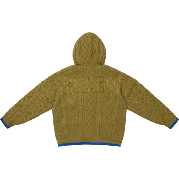 Supreme GOODENOUGH Zip Up Hooded Sweater - Olive (front)
