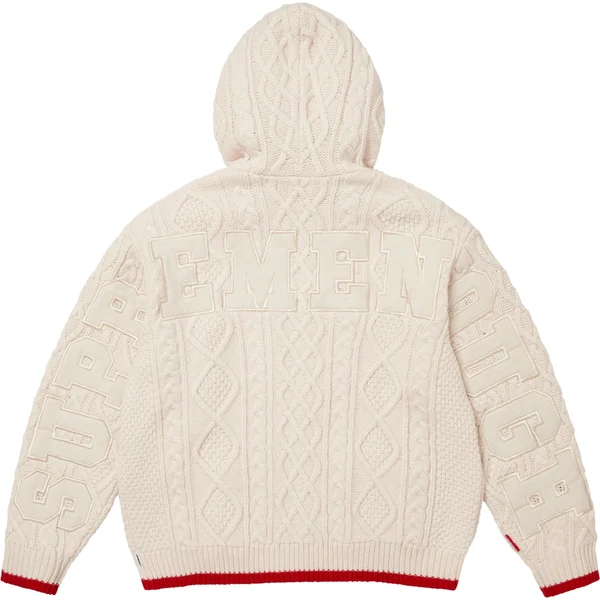 Supreme GOODENOUGH Zip Up Hooded Sweater - Stone (front)