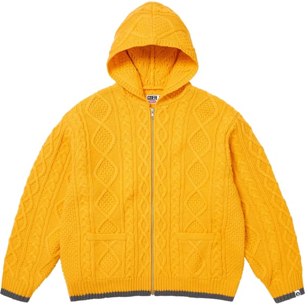 Supreme GOODENOUGH Zip Up Hooded Sweater - Yellow (front)