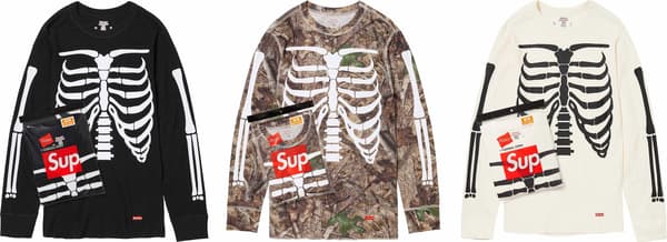 Supreme Hanes Bones Thermal Crew (1 Pack) - Product Image