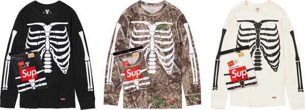 Supreme Hanes Bones Thermal Crew (1 Pack) - Product Image