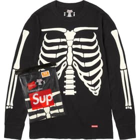 Supreme Hanes Bones Thermal Crew (1 Pack) Black