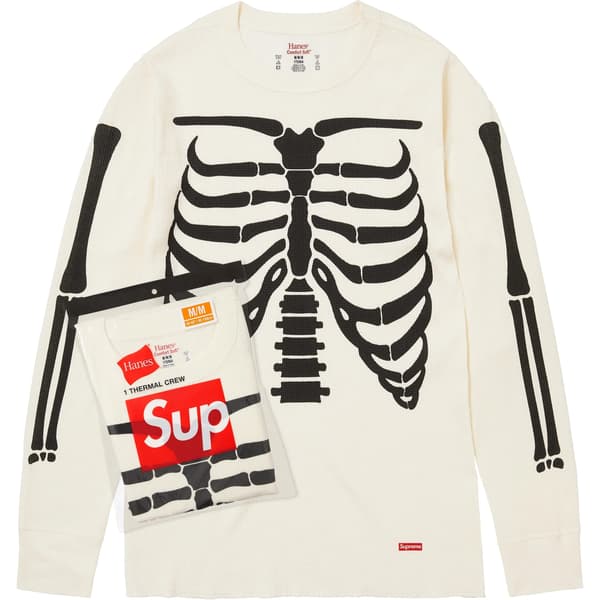 Supreme Hanes Bones Thermal Crew (1 Pack) - Natural (front)