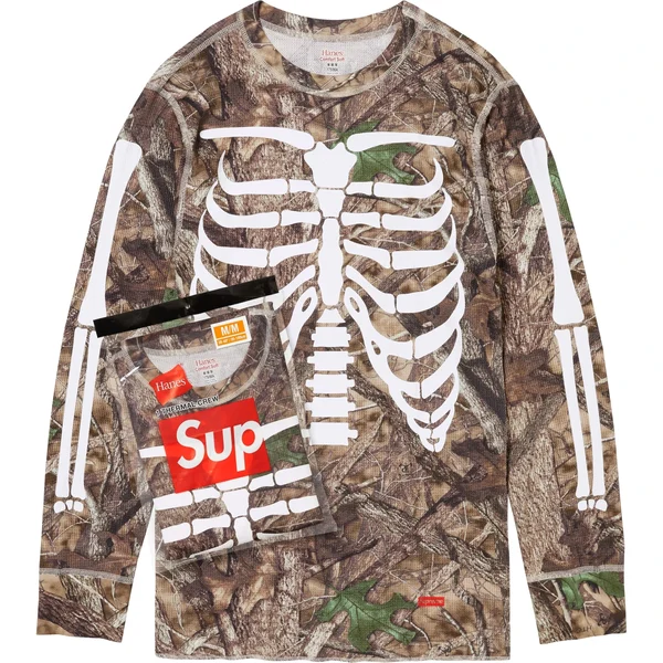 Supreme Hanes Bones Thermal Crew (1 Pack) - TrueTimber® HTC Fall Camo (front)