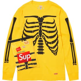 Supreme Hanes Bones Thermal Crew (1 Pack) Yellow