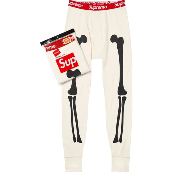 Supreme Hanes Bones Thermal Pant (1 Pack) - Natural (front)