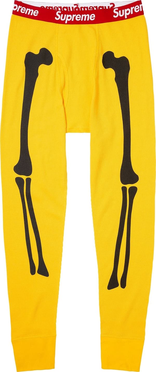 Supreme Hanes Bones Thermal Pant (1 Pack) - Yellow (front)