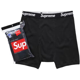 Supreme Hanes Boxer Briefs (4 Pack) Black