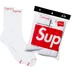 Supreme Hanes Crew Socks (4 Pack) - White (front)